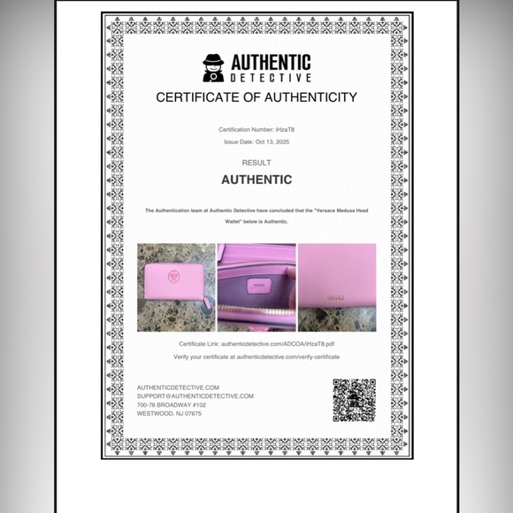 Versace Medusa Pink Wallet with box dust bag and coa - Picture 9 of 9